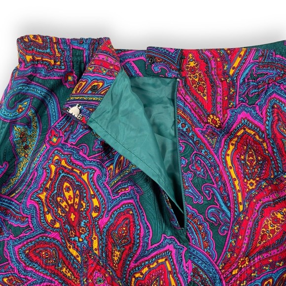 Anne Crimmins For Umi Collections Womens Silk Skirt Knee Length Vibrant Boho 10 - Picture 8 of 13